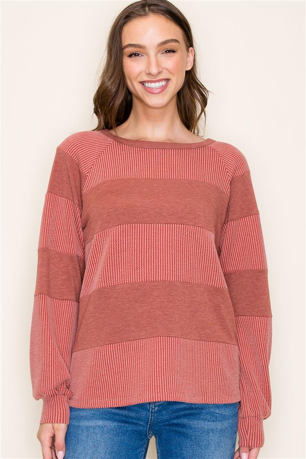 Rust Textured Long Sleeve (L)