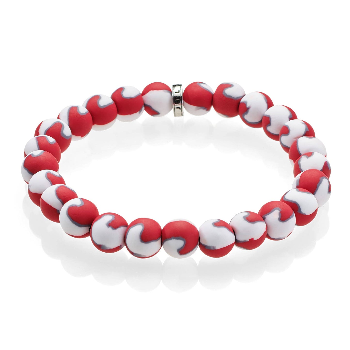 Red-White-Gray Game Day Bracelet