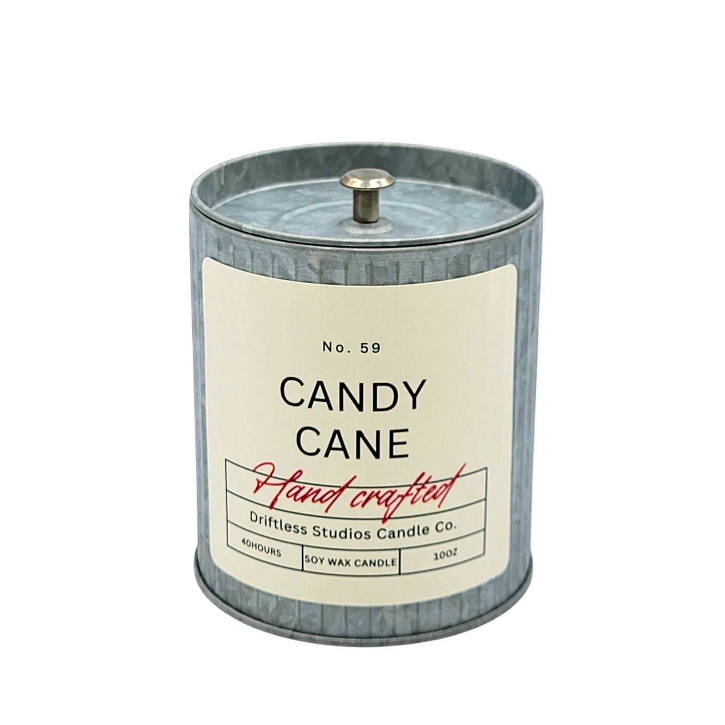 Candy Cane Farmhouse Holiday Candle