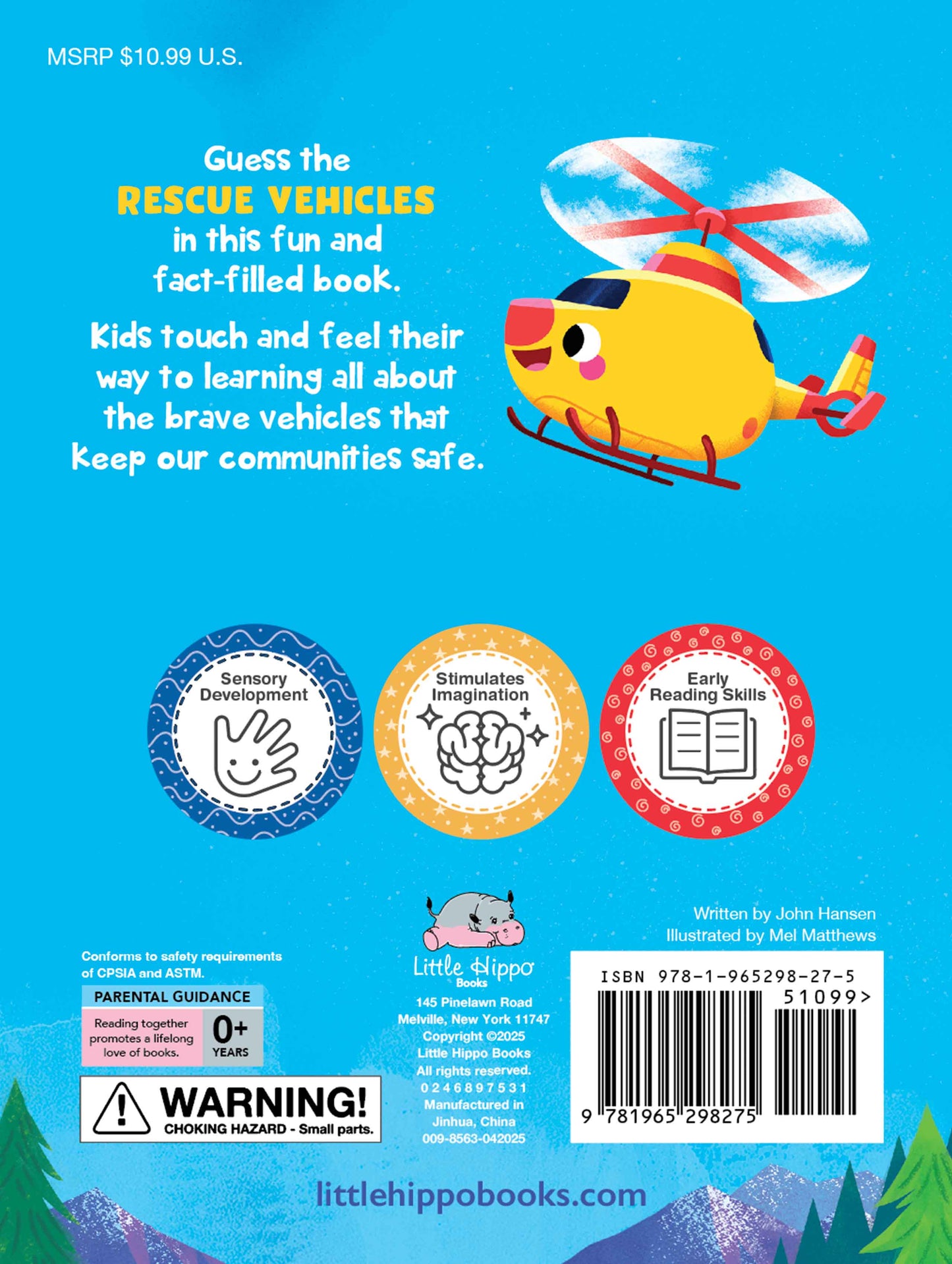 Rescue Vehicles - Silicone Touch & Feel Book