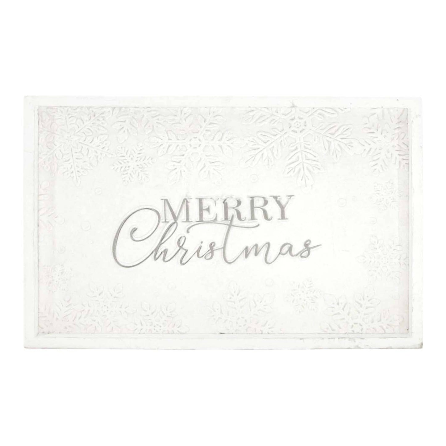 White Merry Christmas Sign