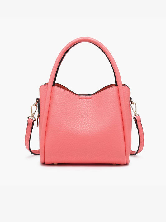 Ruby Satchel w/ Handles - Coral Pink