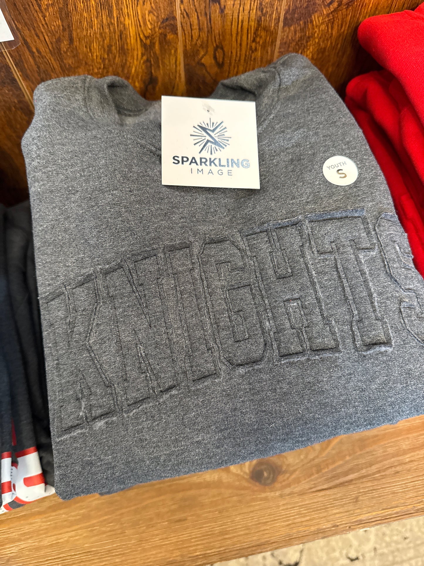 Knights Youth Raggy Crewneck Sweatshirt - Dark Grey