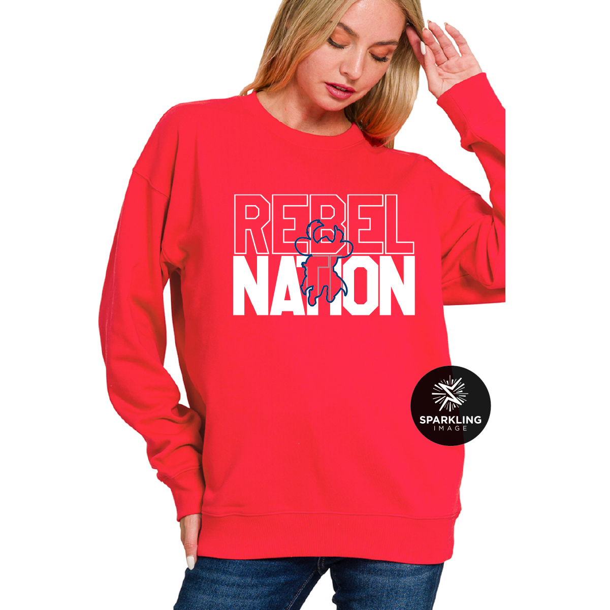 Rebel Nation Crewneck - Red