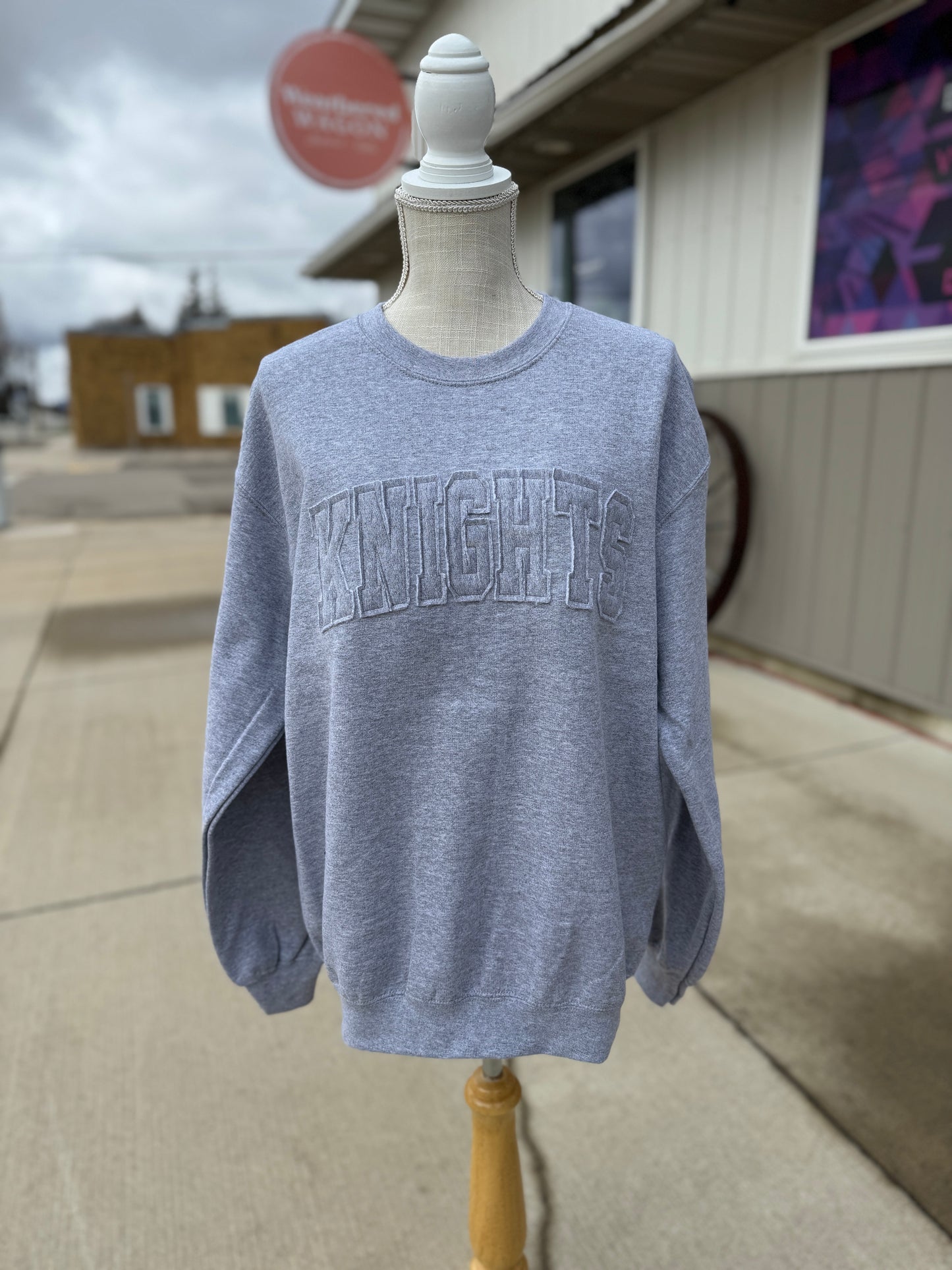 Knights Raggy Crewneck Sweatshirt - Grey