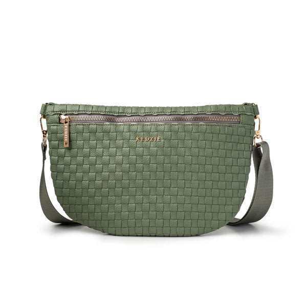 Green Terrace Woven Crossbody