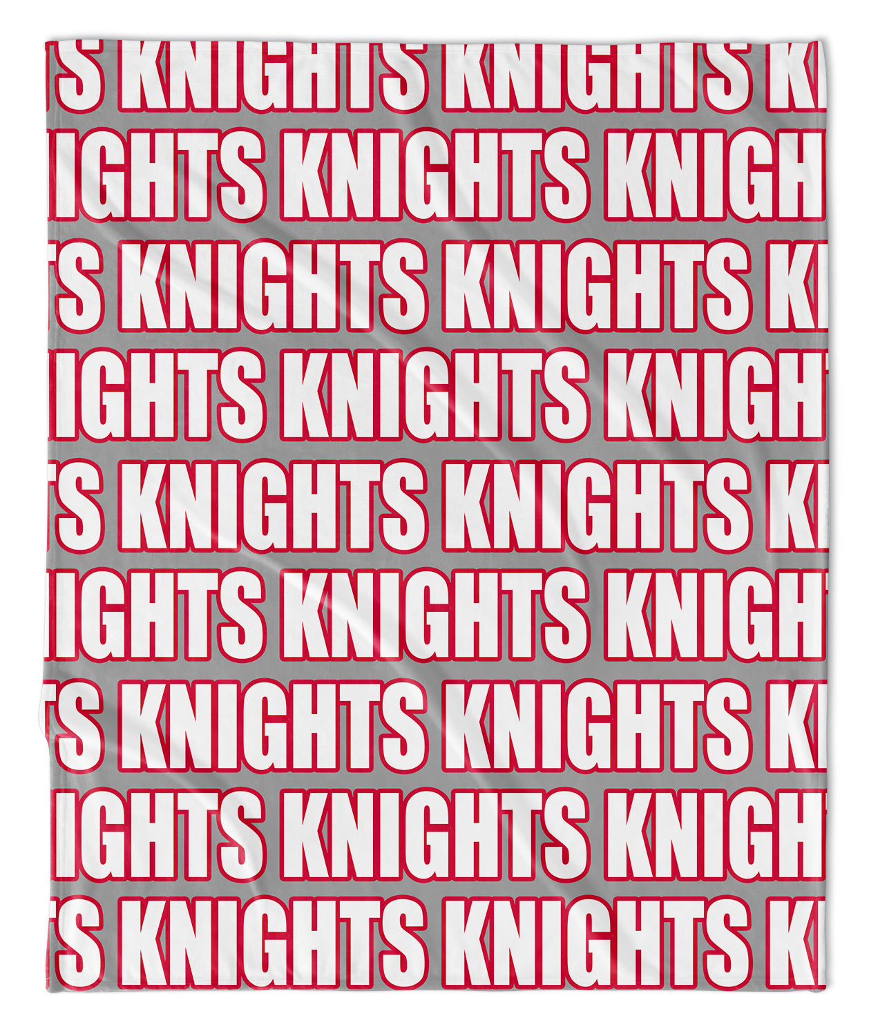 Knights on Repeat Fan Blanket - Silver/Red