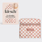 Extra Large Quick-Dry Hair Towel Wrap- Terracotta Checker
