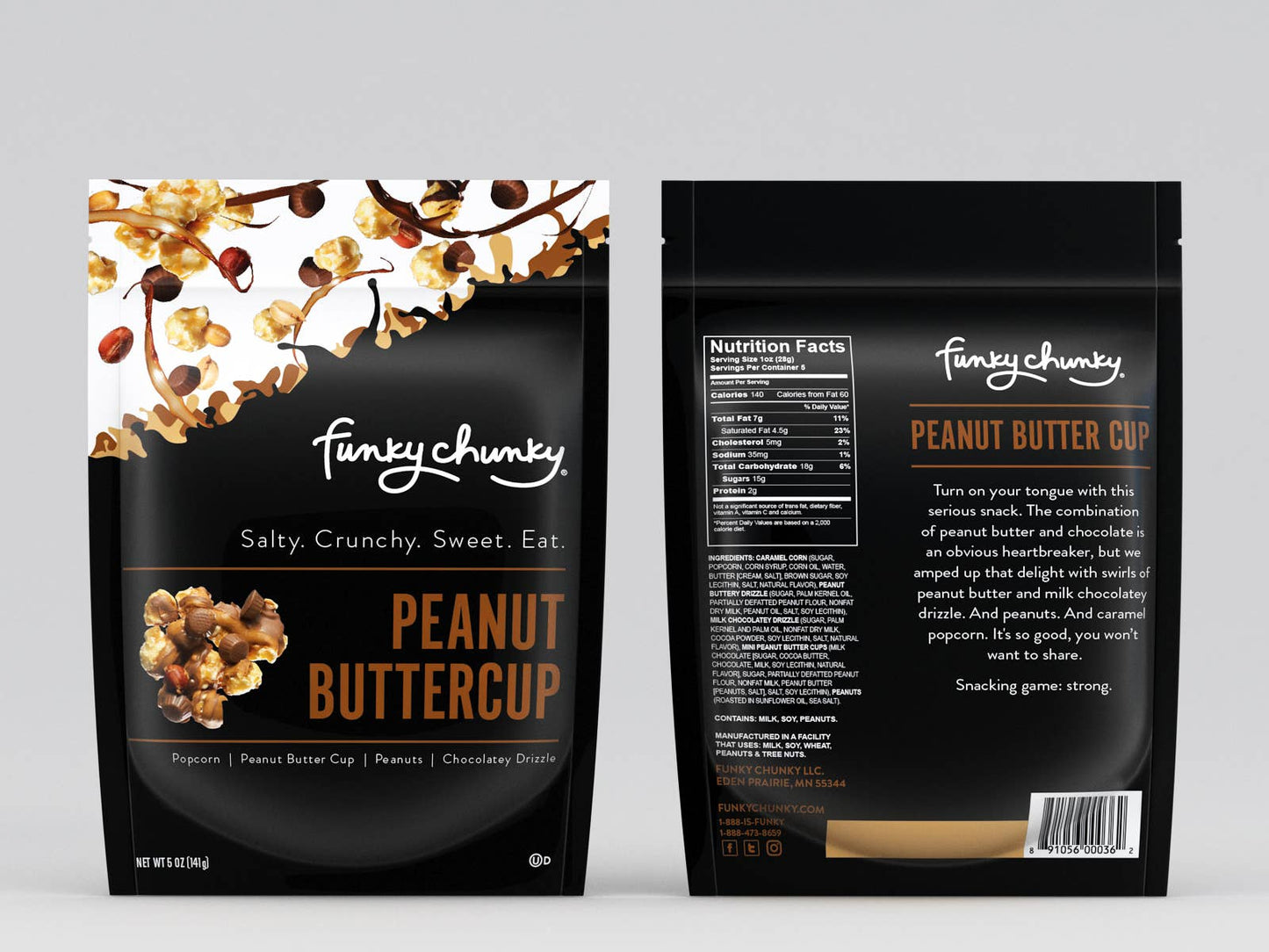 Peanut Butter Cup | Caramel Corn Chocolate Popcorn | bags