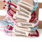 Longhorns Stamped Cursive Bracelet