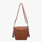 Dylan Crossbody w/ 2 Side Tassel Zippers: Navy