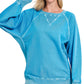 Washed Terry Pullover With Side Pockets