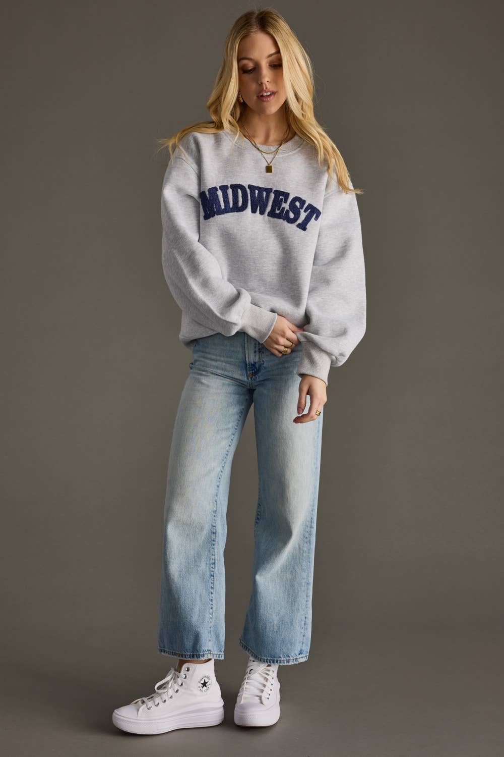 Midwest Sweatshirt - Grey & Navy