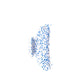 BLUE SPECKLED ACETATE CLAW - 2 SIZES