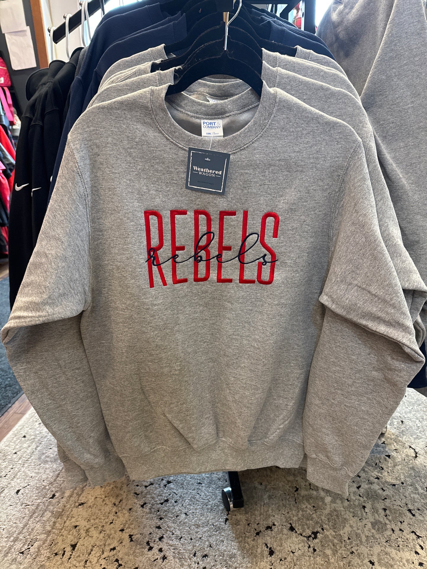 Rebels Embroidered Crewneck Sweatshirt