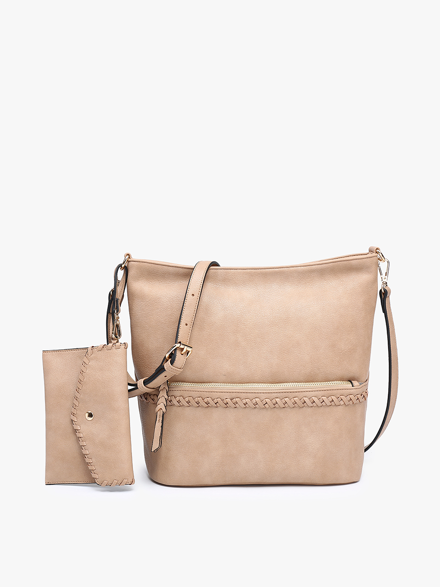 Whipstitch Hobo Bag w/ Wristlet