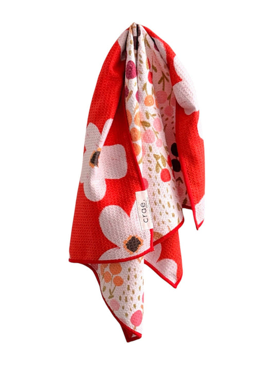 Retro Bloom: Reversible Hand Towel