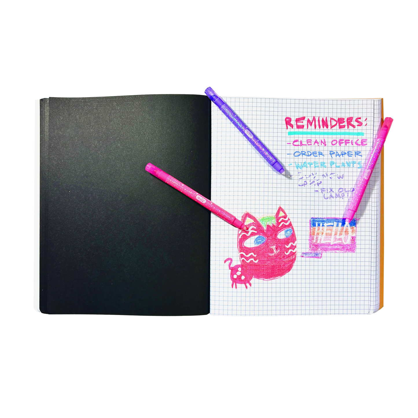 Glittery Erasable Markers