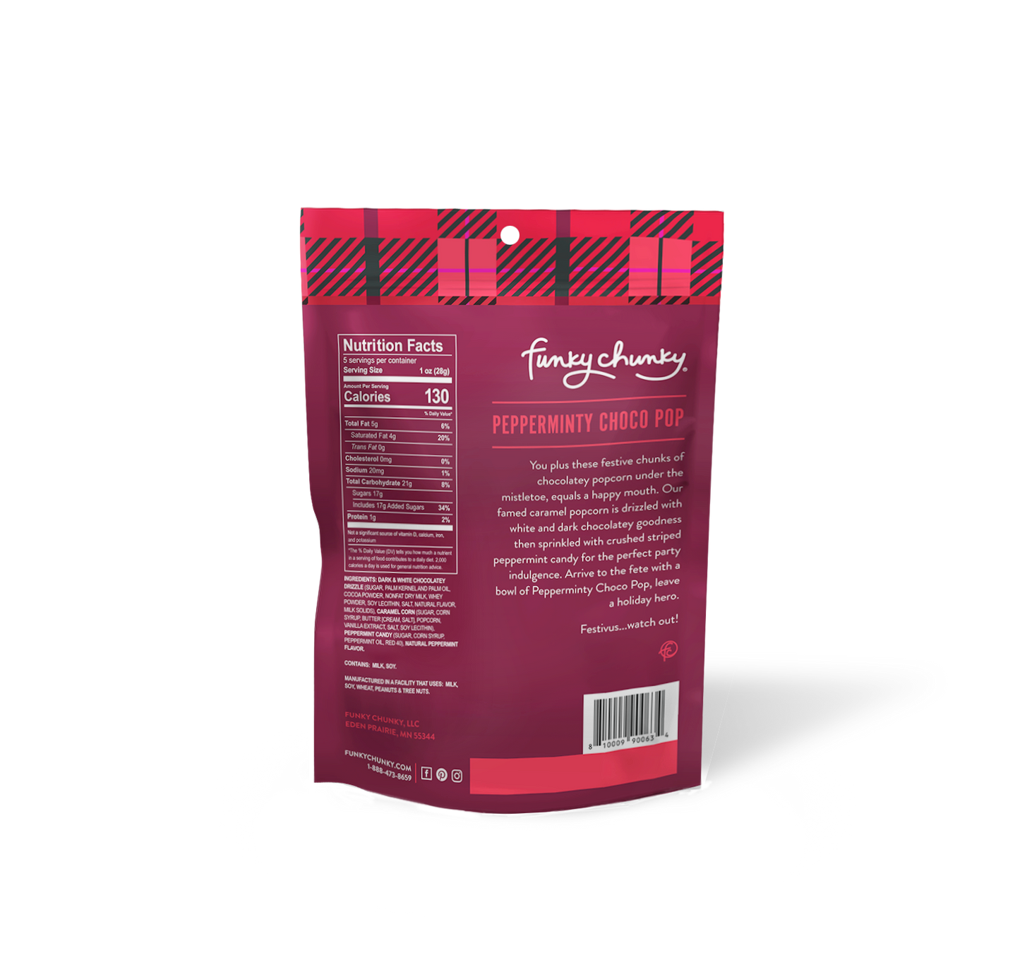 Pepperminty Choco Pop | Caramel Corn Holiday Popcorn | bags