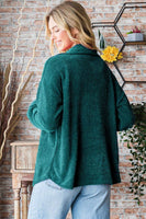 Hunter Green Chenille Button Down Shacket - Plus Top