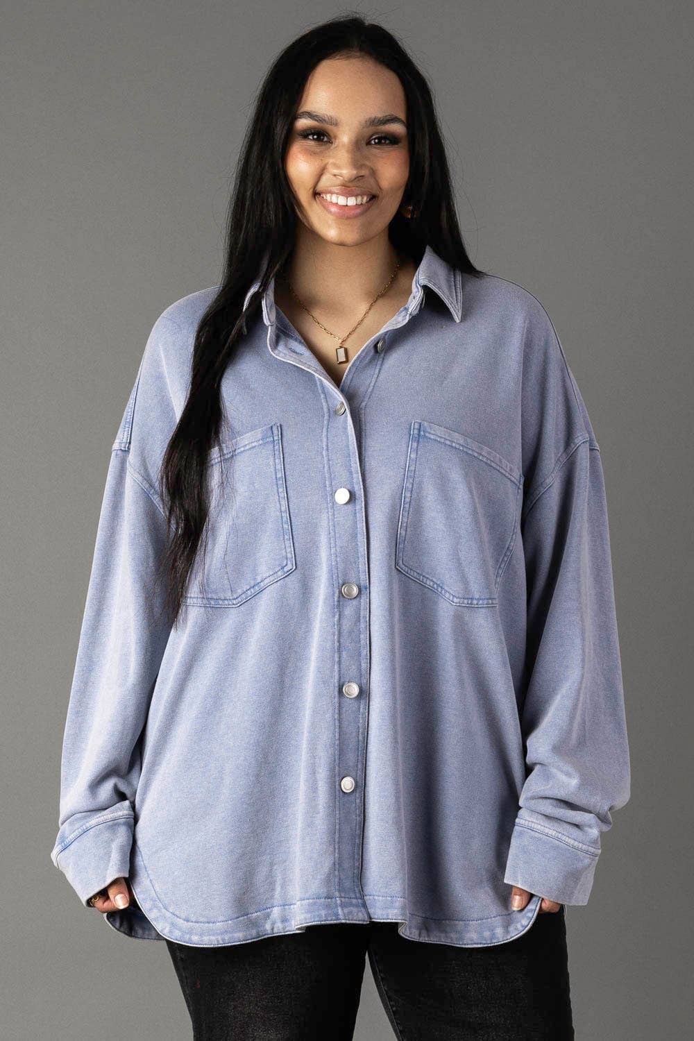 XXL Lt. Blue Super Soft Button Up
