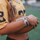 "Game Day" Purple & Yellow Hair Tie Bracelets