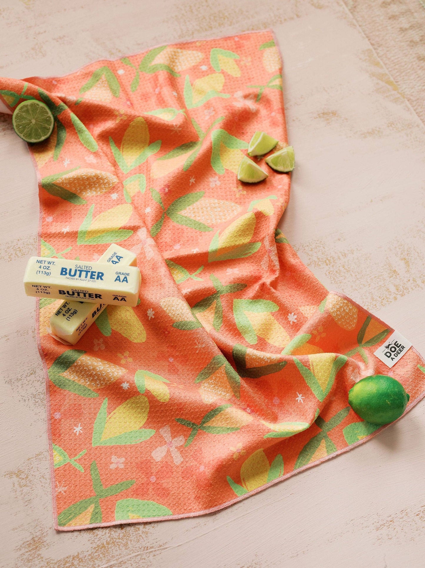 Waffle Towel (Corn & Flowers)