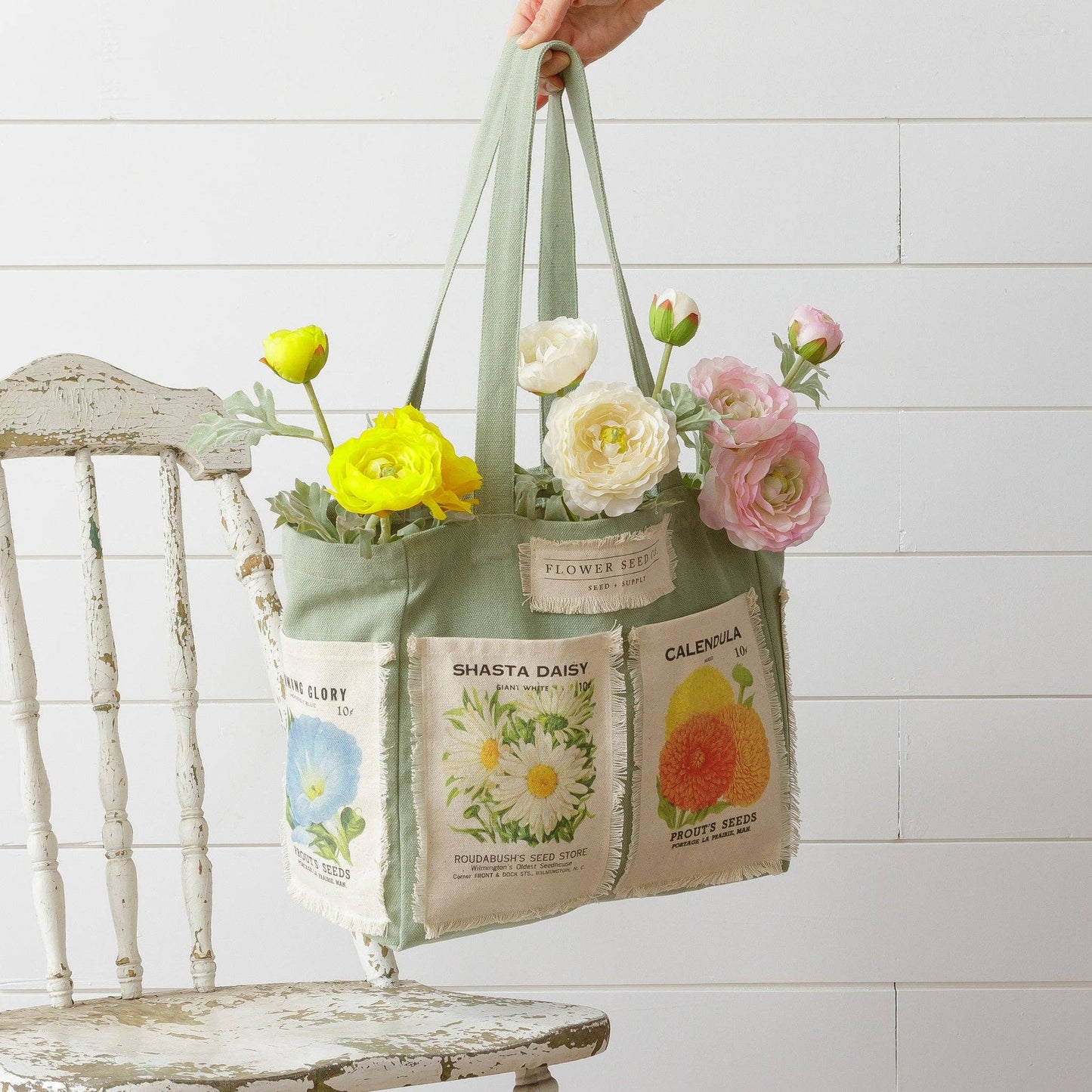 Flower Seed Packets Tote