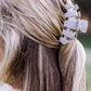 Classic Hair Clip | Med. | Silver Flames