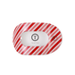 Flat Round Hair Clip | Medium | Candy Cane Crush