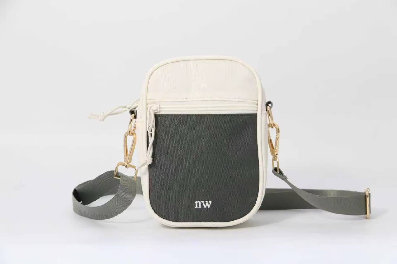 Crossbody Bag | Duo-Tone Tan/Green