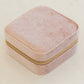 Eloise Velvet Travel Jewelry Box Case Organizer with Mirror