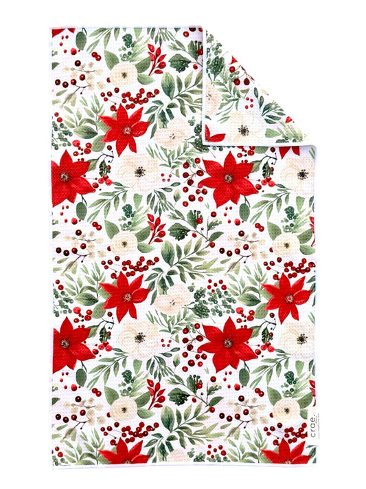 Winter Rosette: Double-Sided Hand Towel