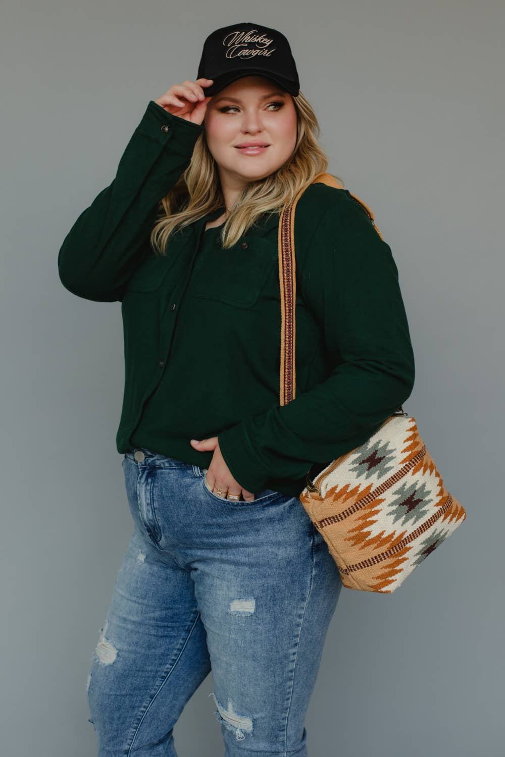 Hunter Green Super Soft Button Up (XXL)