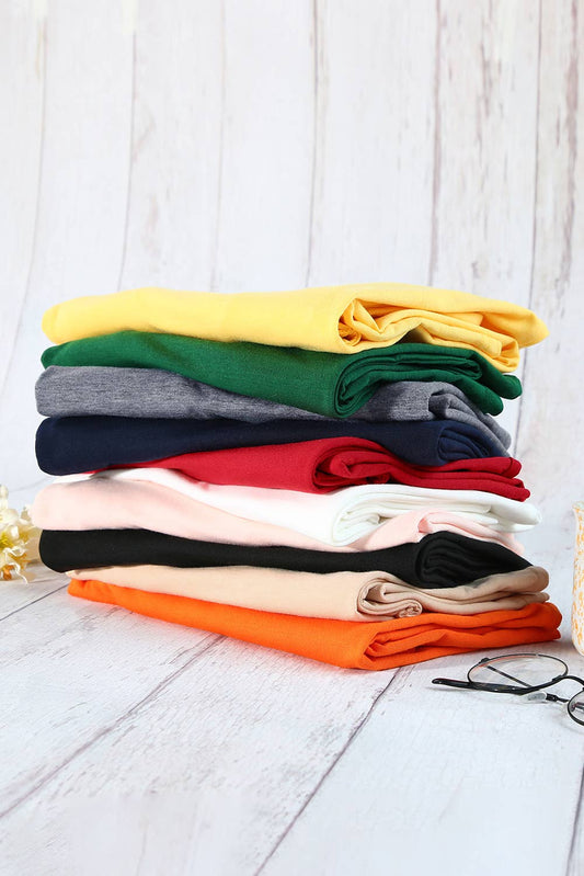 Solid Color Crew Neck Tee