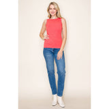SCALLOPED SWEATER TANK