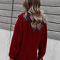 Sofia Quilted Pullover - Burgundy