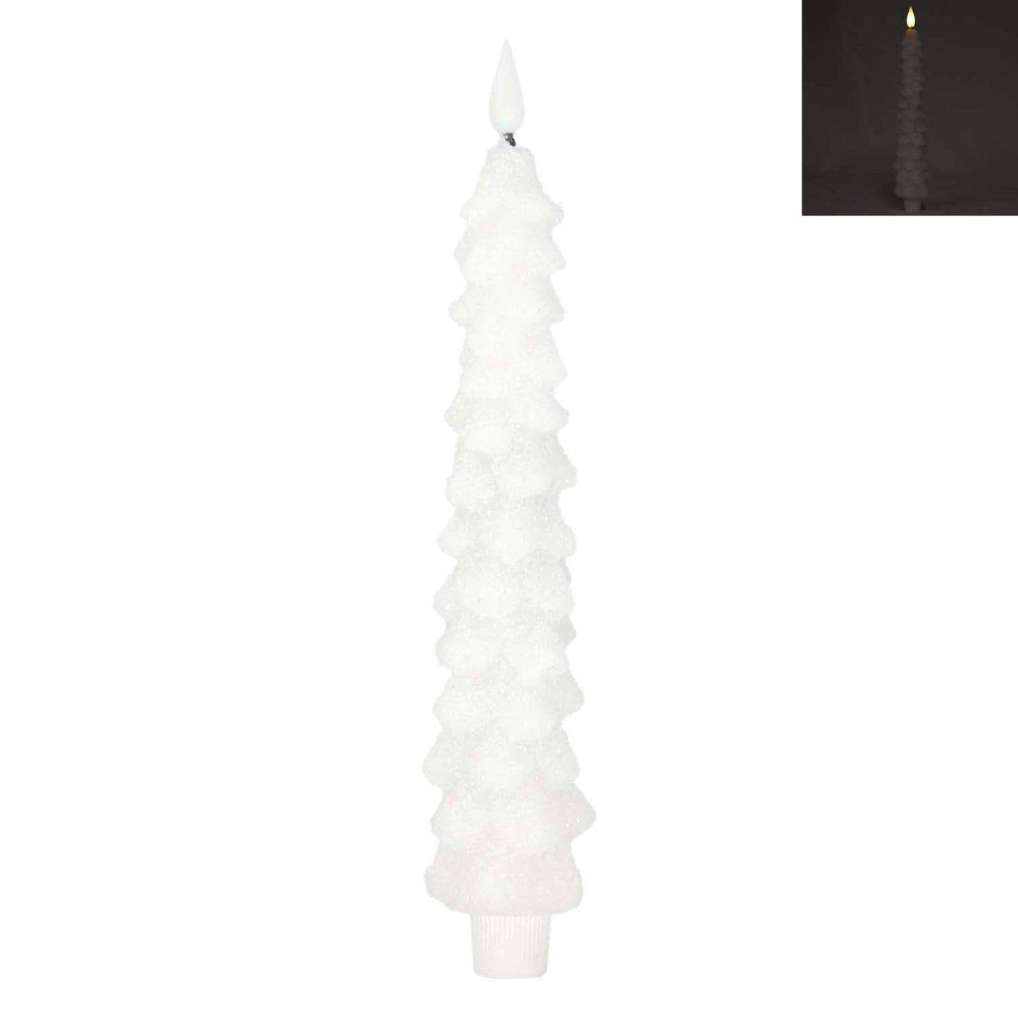 White Christmas Tree LED Taper
