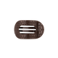 Brown Crocodile | Small | Flat Round Hair Clip