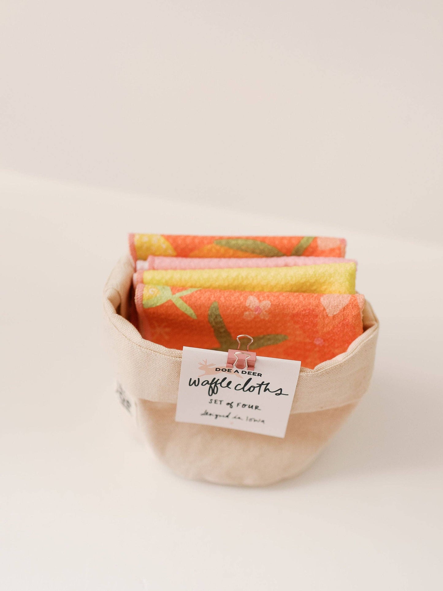 Waffle Cloths - Set of 4 (Corn & Flowers)
