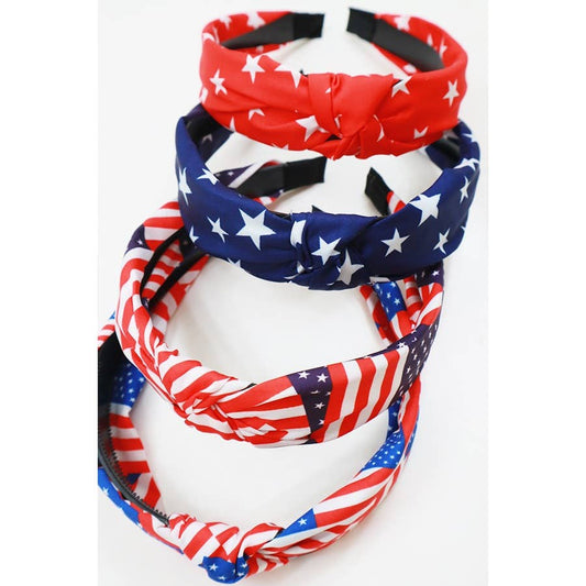 USA Knotted Headband