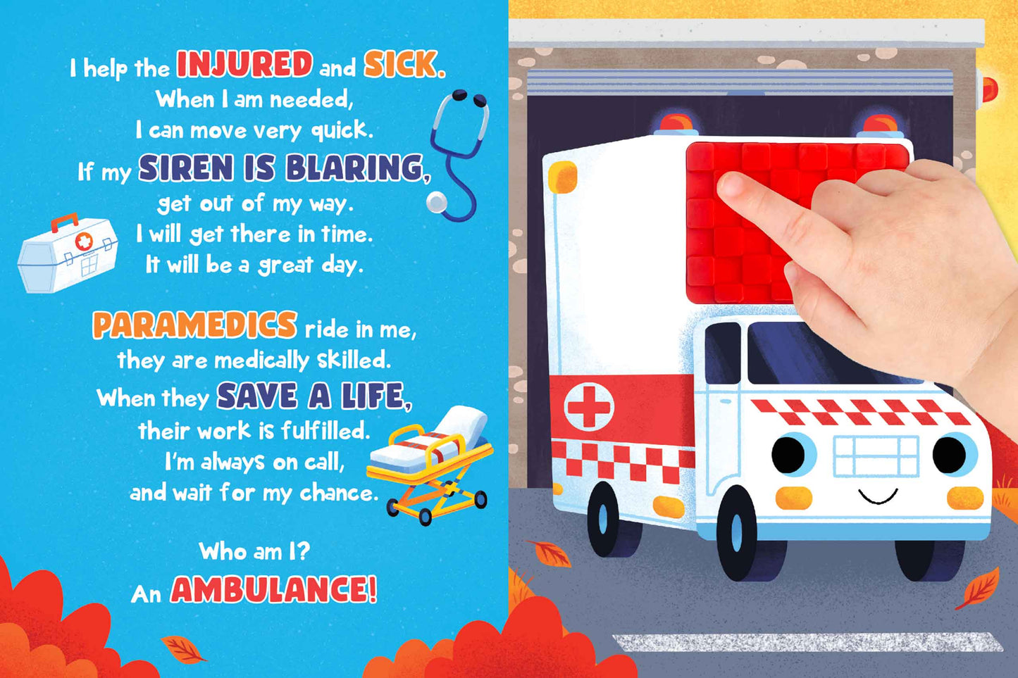 Rescue Vehicles - Silicone Touch & Feel Book