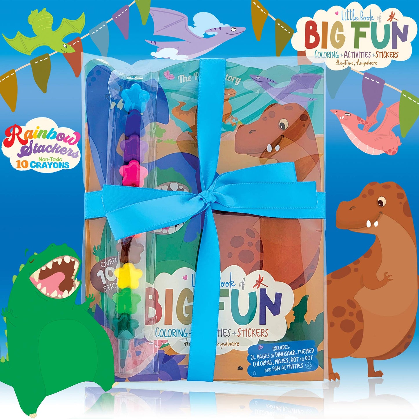 Dinosaur Stocking Stuffer Activity Gift Pack for Kids