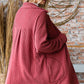 Burgundy Textured Button Down - Plus Top (3X)
