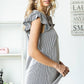 Ribbed Top with Ruffled Sleeve