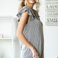 Black Ribbed Top with Ruffled Sleeve - Plus Size