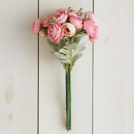 Bouquet - Mini Pink And Cream Ranunculus