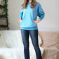 Washed Terry Pullover With Side Pockets