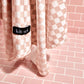Extra Large Quick-Dry Hair Towel Wrap- Terracotta Checker
