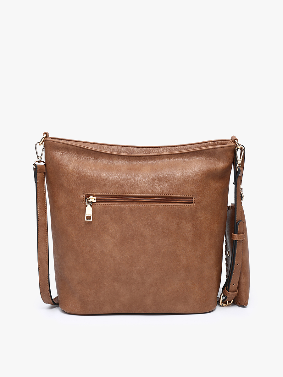 Whipstitch Hobo Bag w/ Wristlet